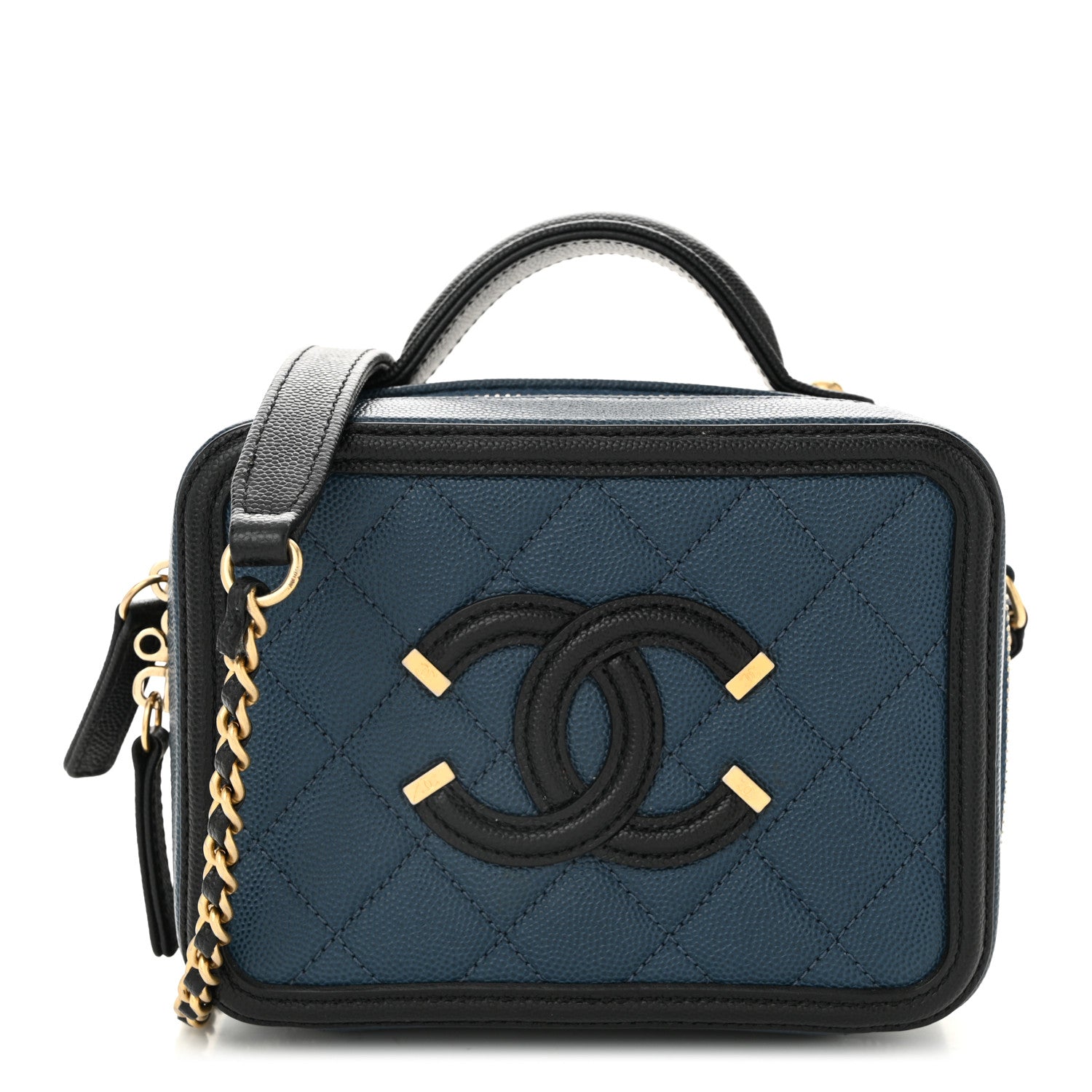 Chanel Blue Caviar Vanity Bag