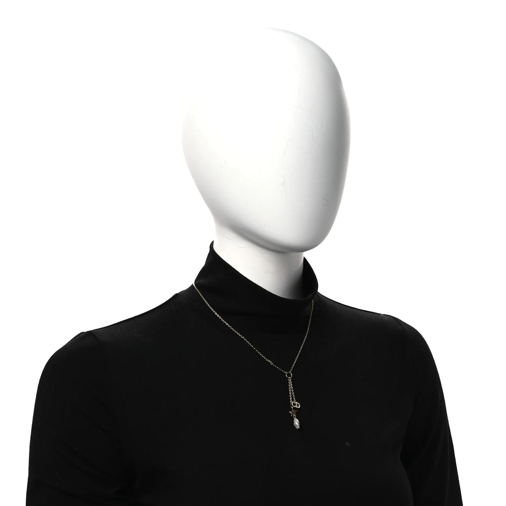 Dior Gold Star Pearl Necklace