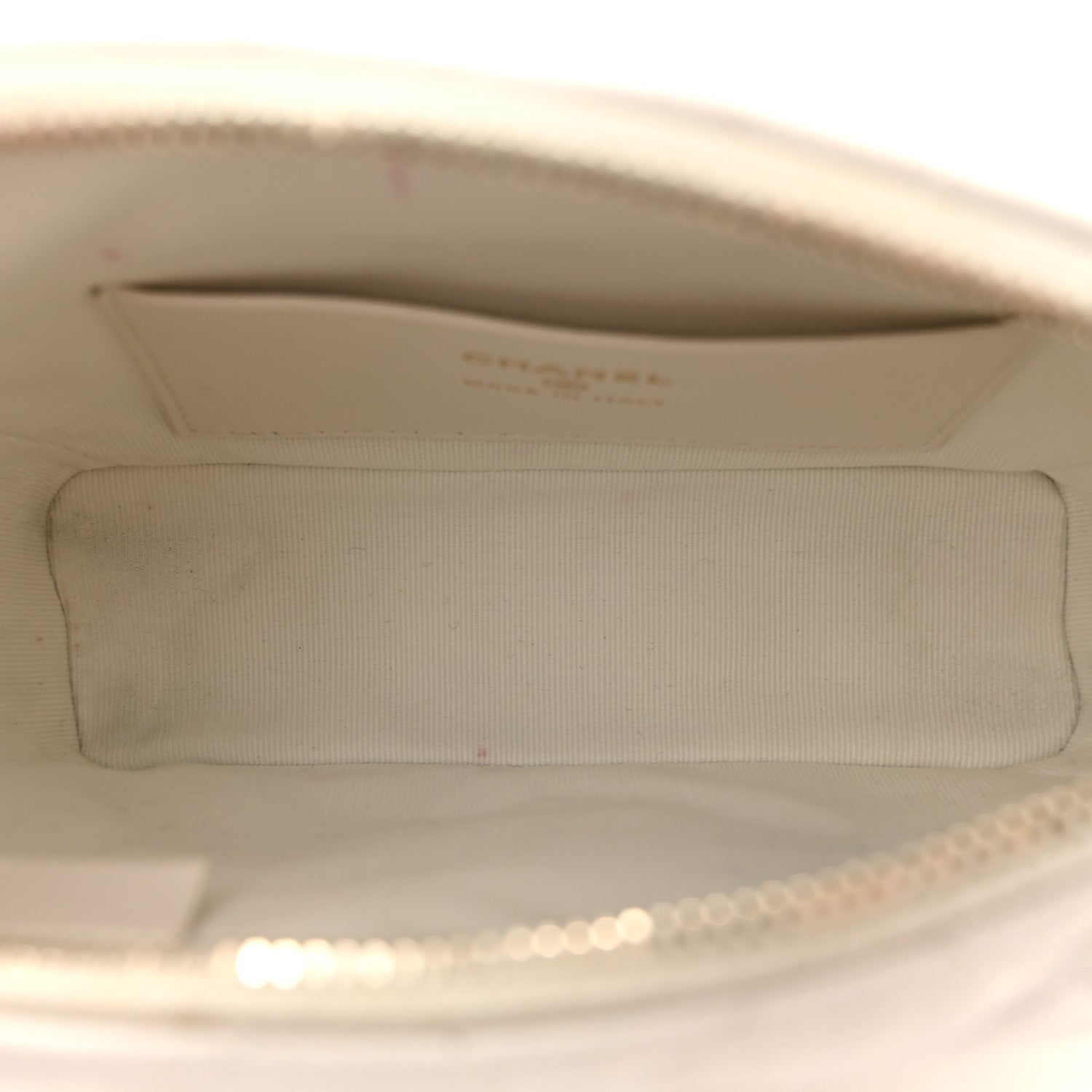 Chanel White Quilted Caviar Hobo
