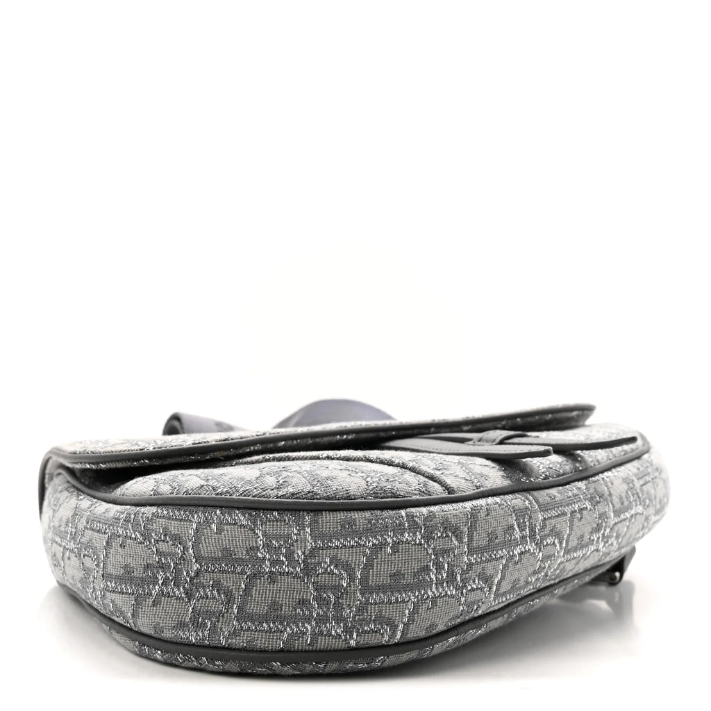 Dior Grey Oblique Jacquard Saddle