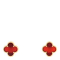 Van Cleef Carnelian Alhambra Earrings