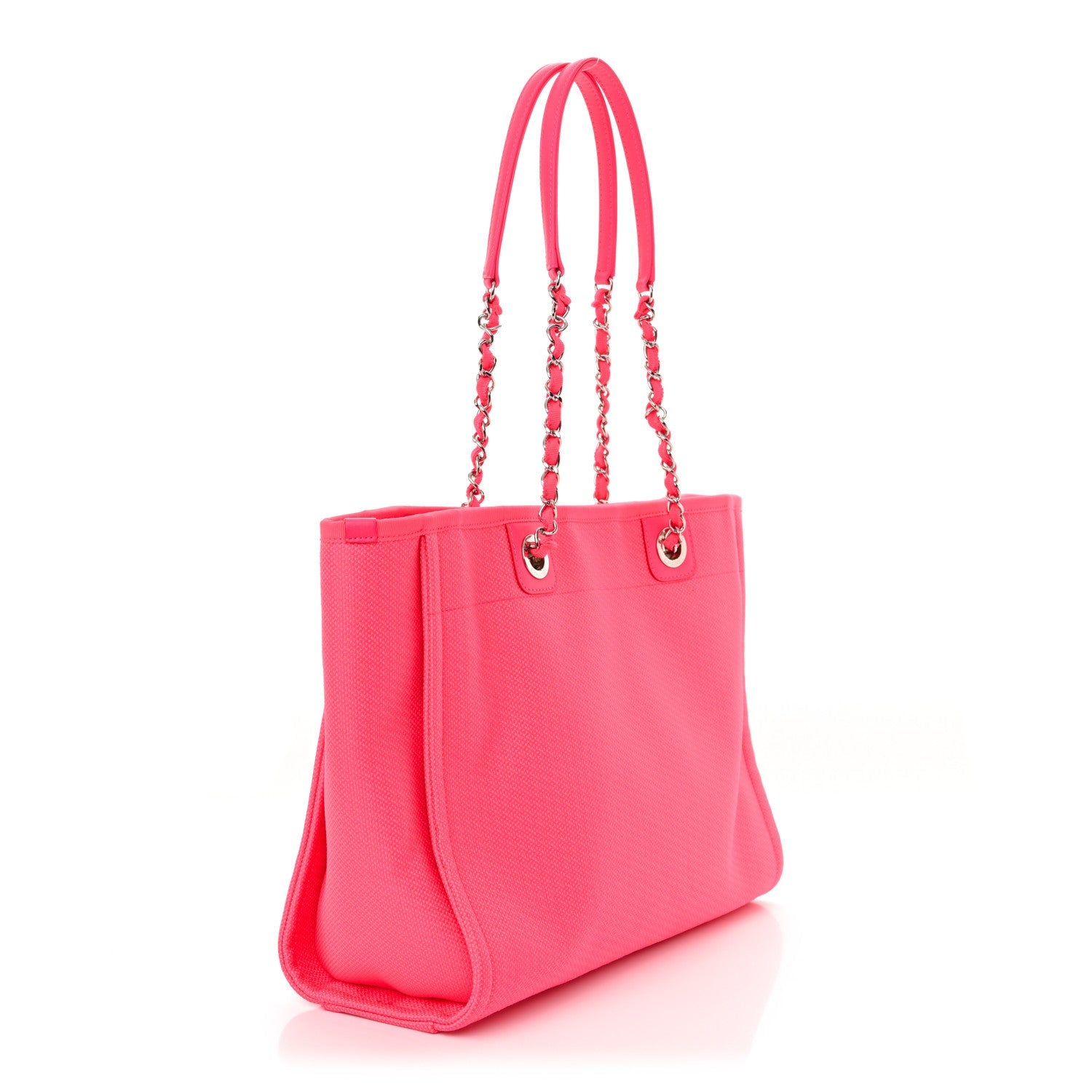 Chanel Pink Canvas Deauville Tote