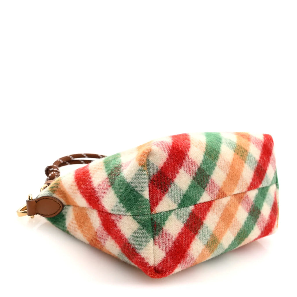 Miu Miu Multicolor Plaid Shoulder Bag