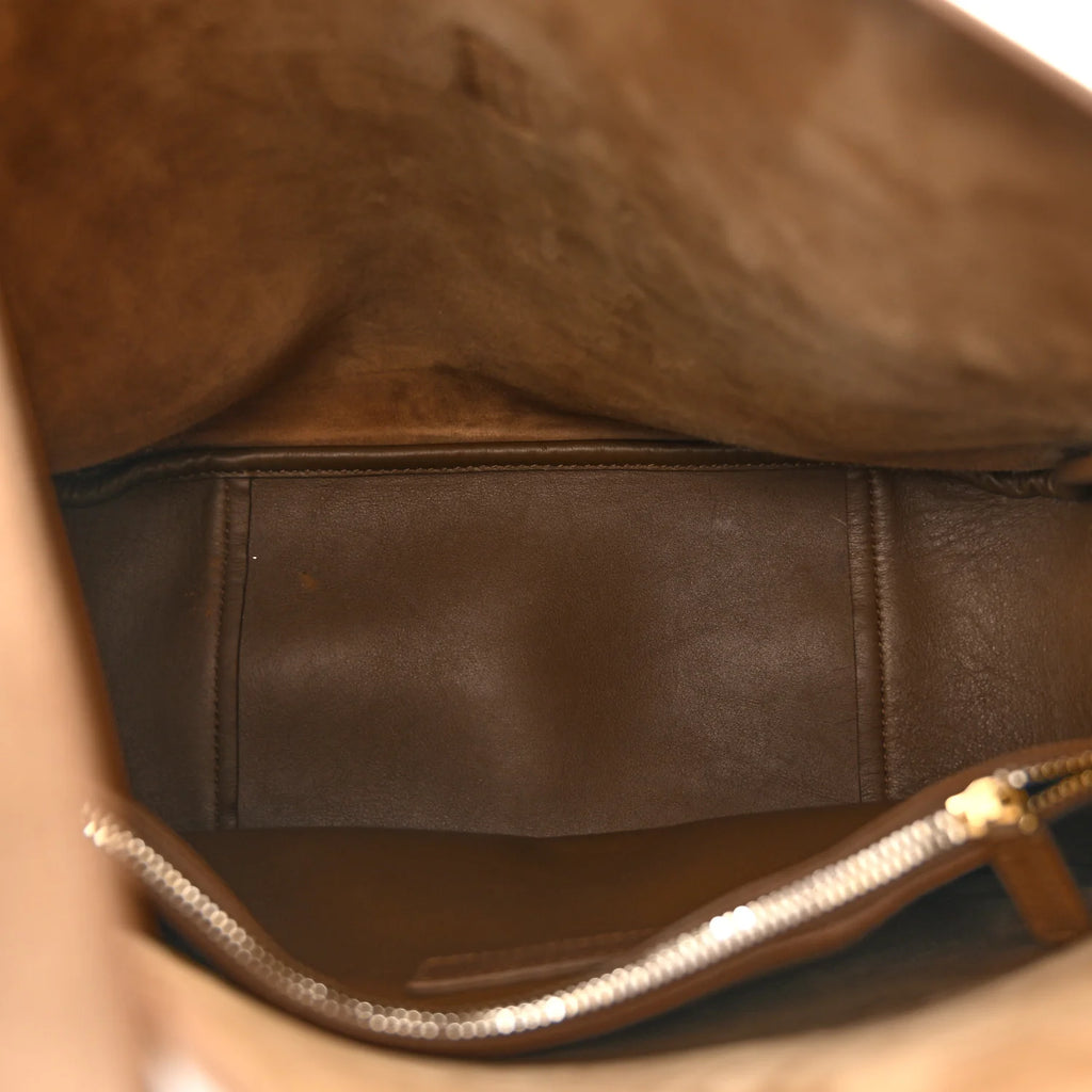 Saint Laurent Brown Suede Hobo