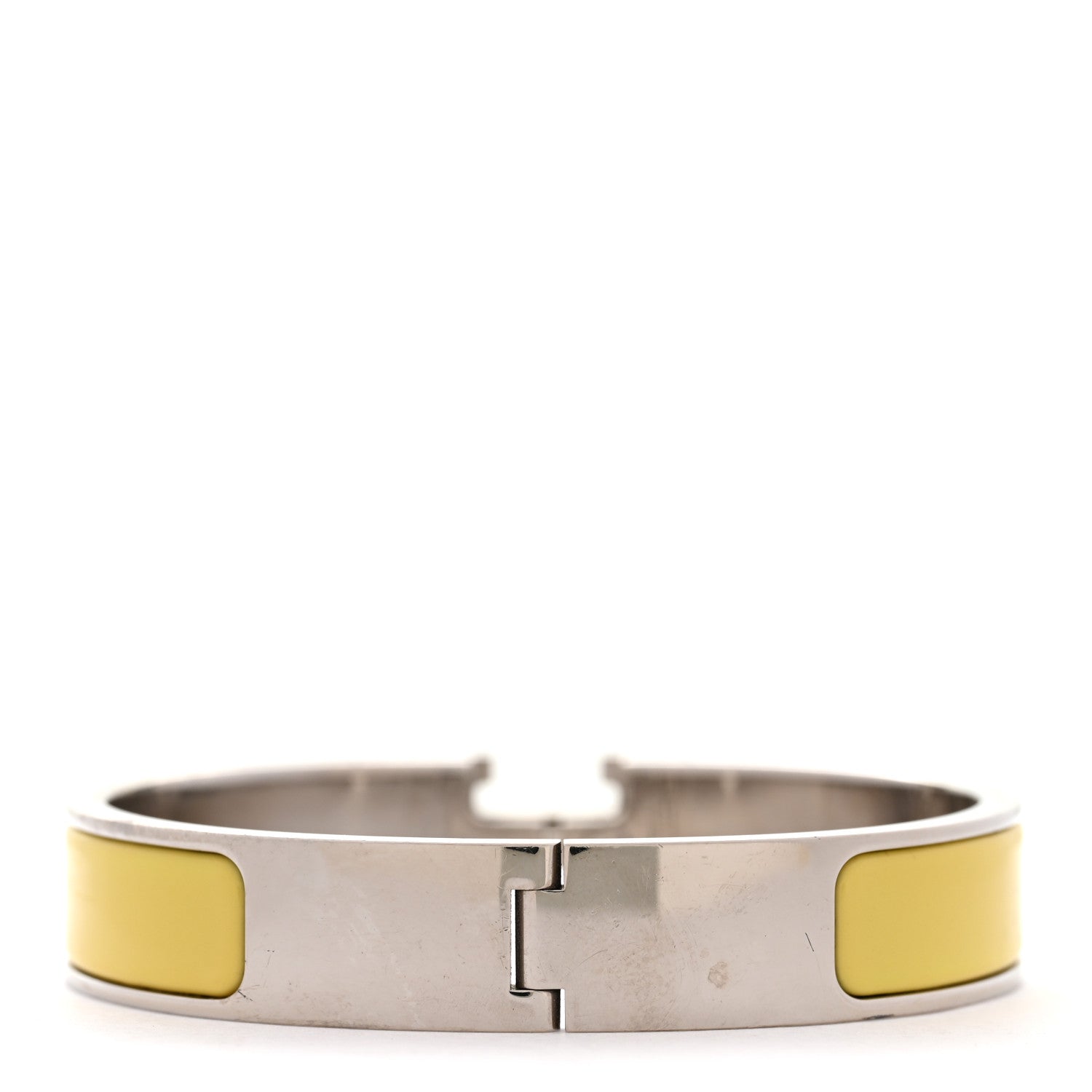 Hermes Yellow Enamel Clic-Clac Bracelet