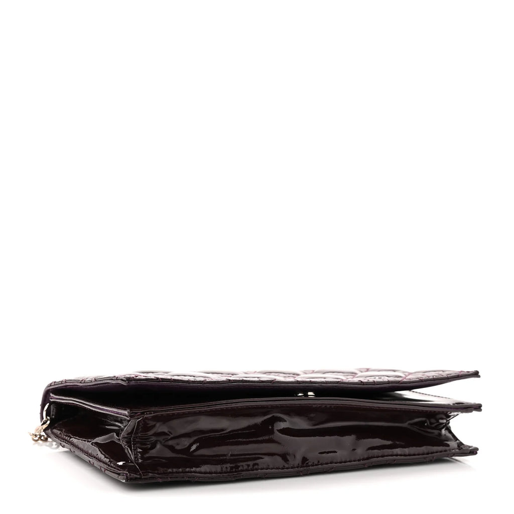 Dior Burgundy Cannage Patent Pouch