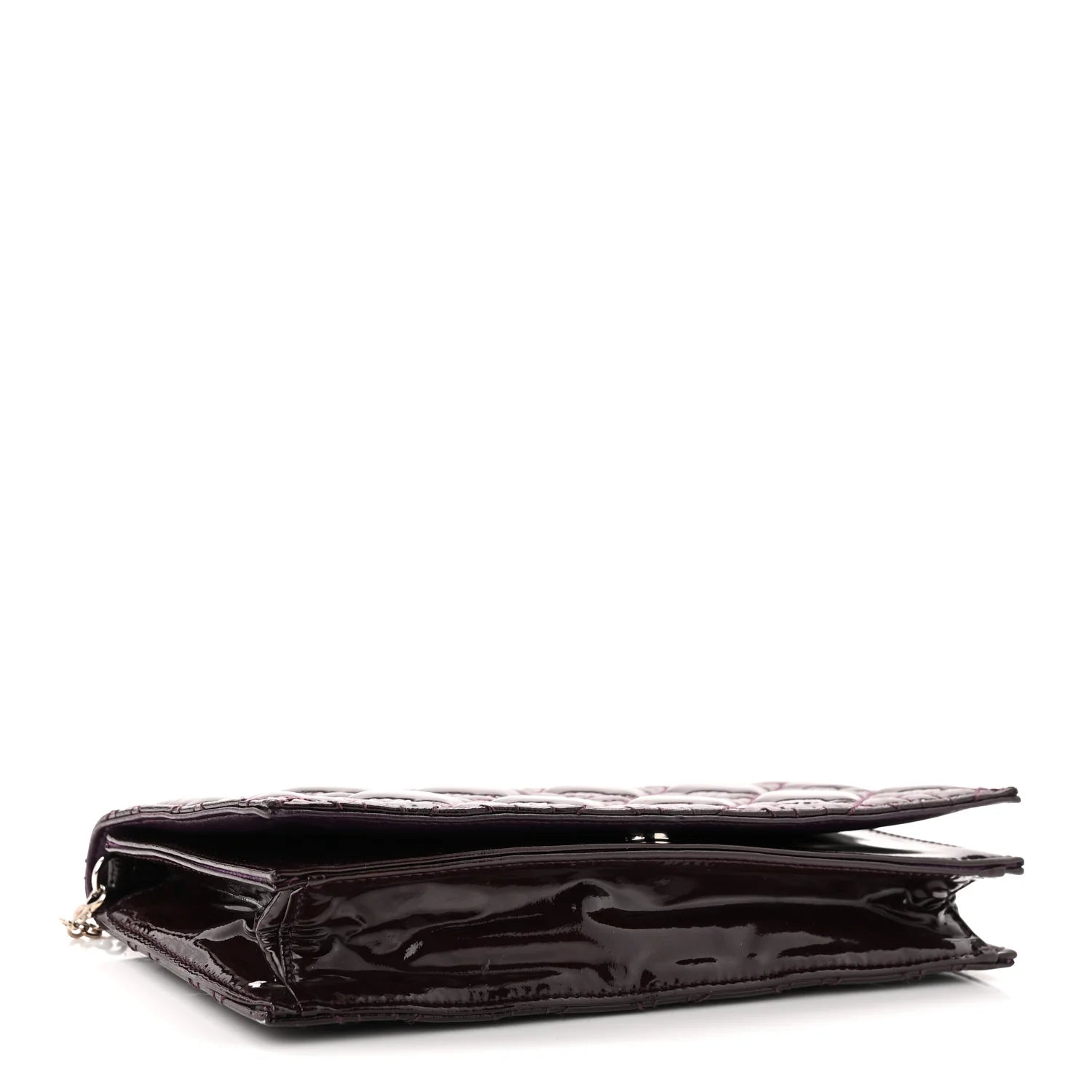 Dior Burgundy Cannage Patent Pouch