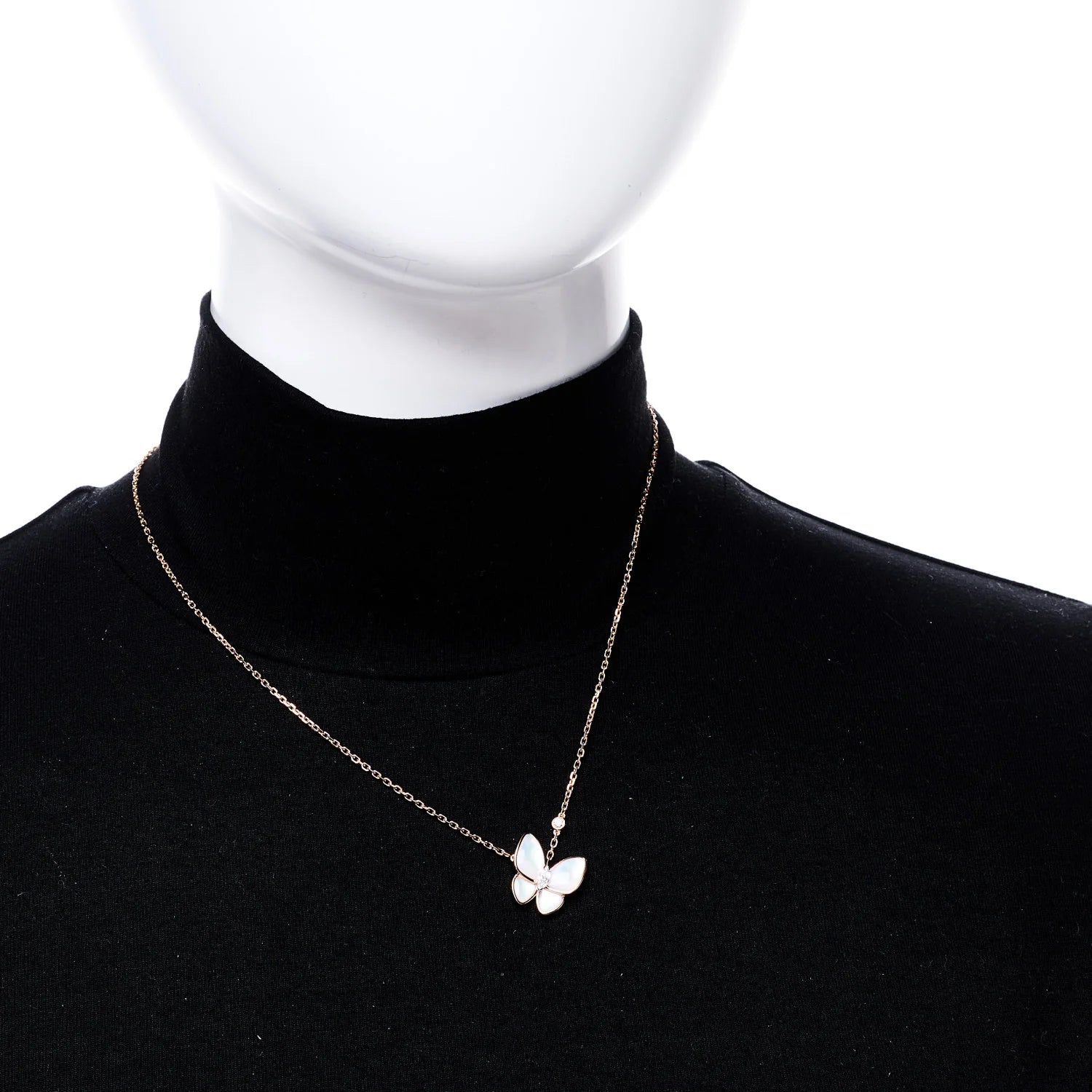 Van Cleef Butterfly Pearl Necklace
