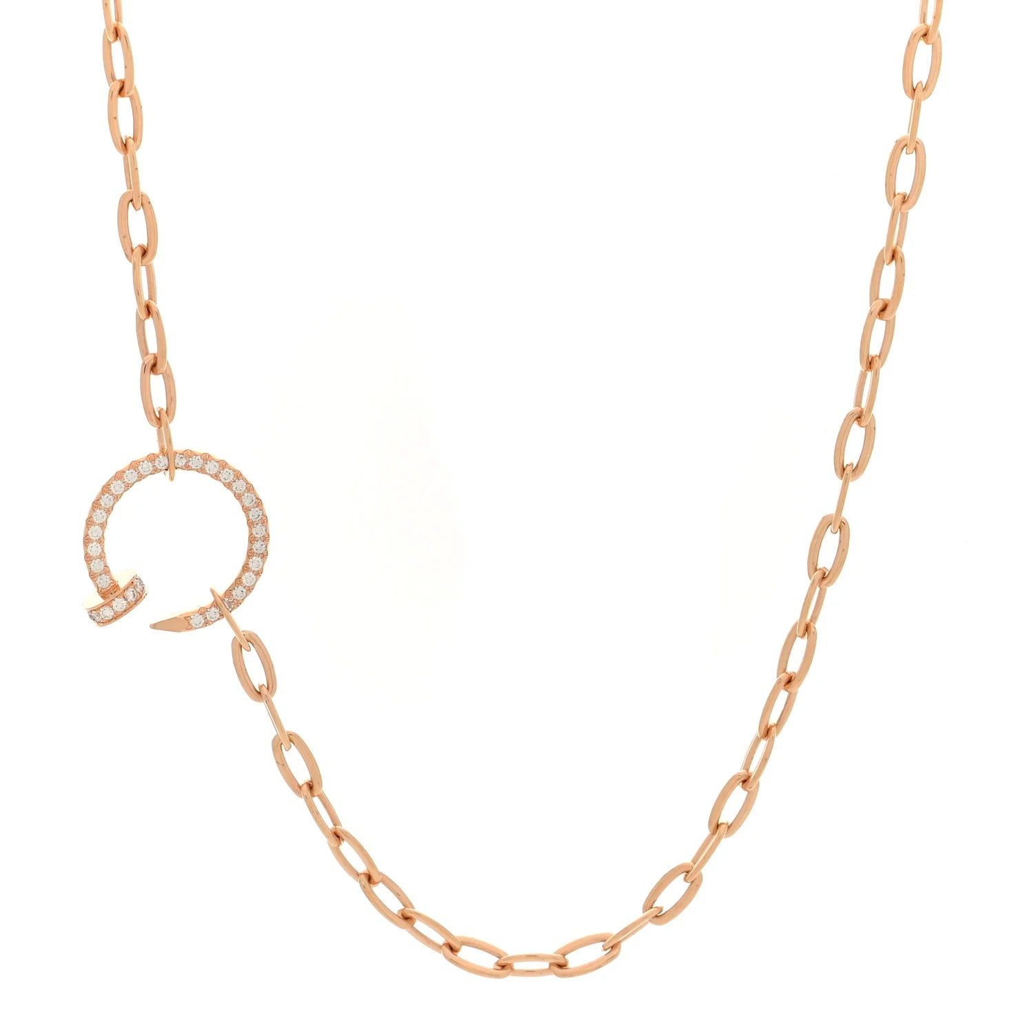 Cartier Gold Diamond Clou Necklace