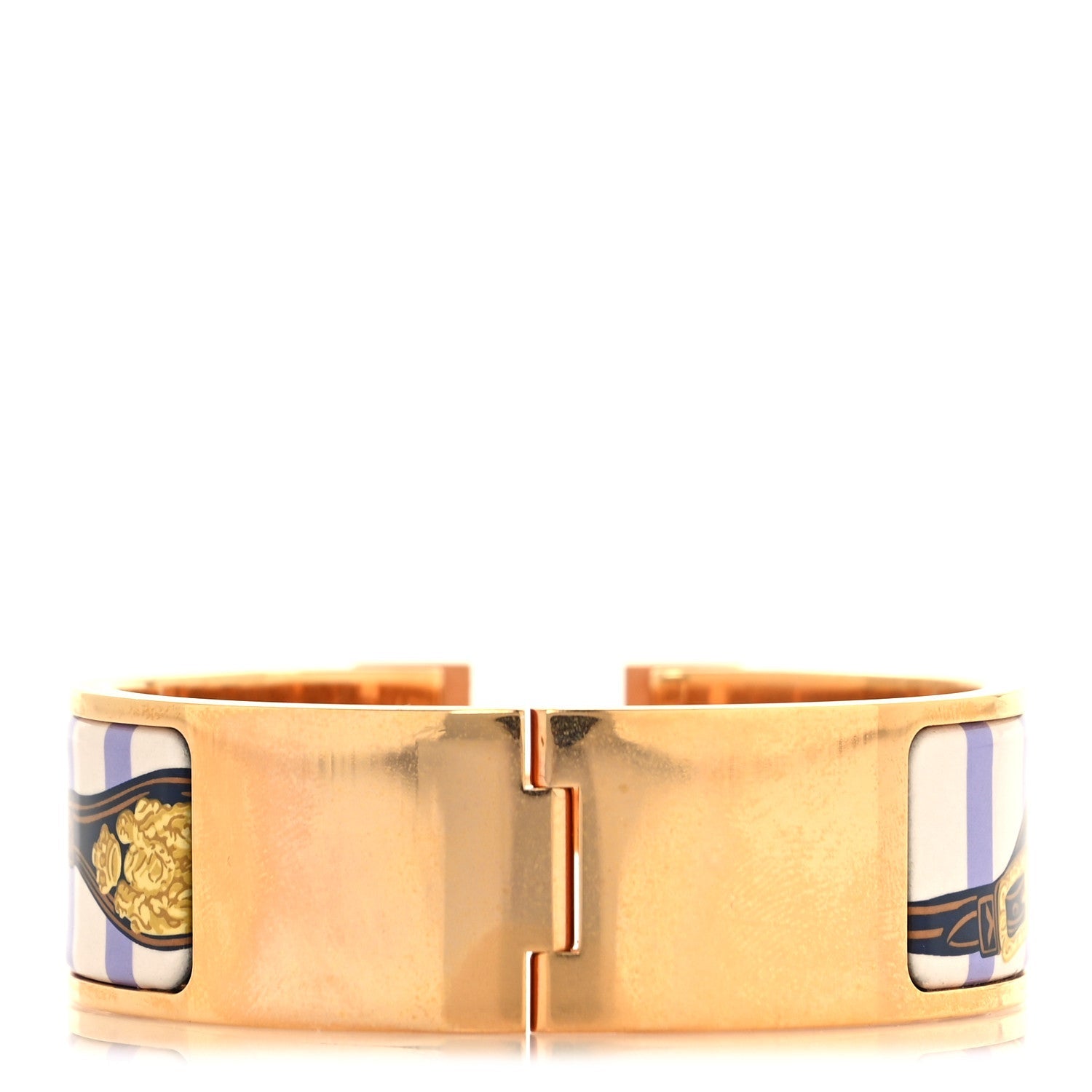 Hermes Equestrian Printed Enamel Bracelet