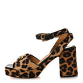 Gucci Leopard Calf Hair Sandals