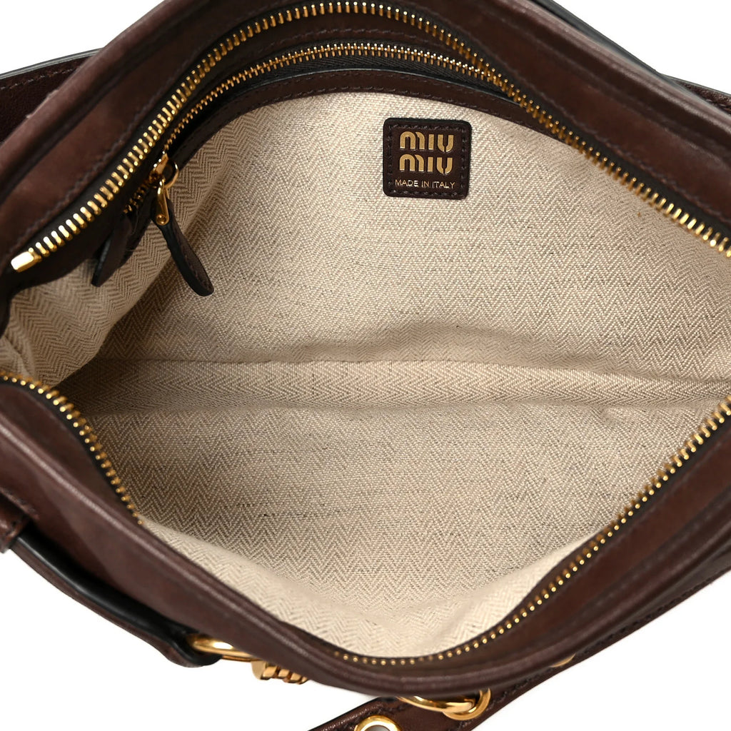 Miu Miu Brown Leather Shoulder Bag