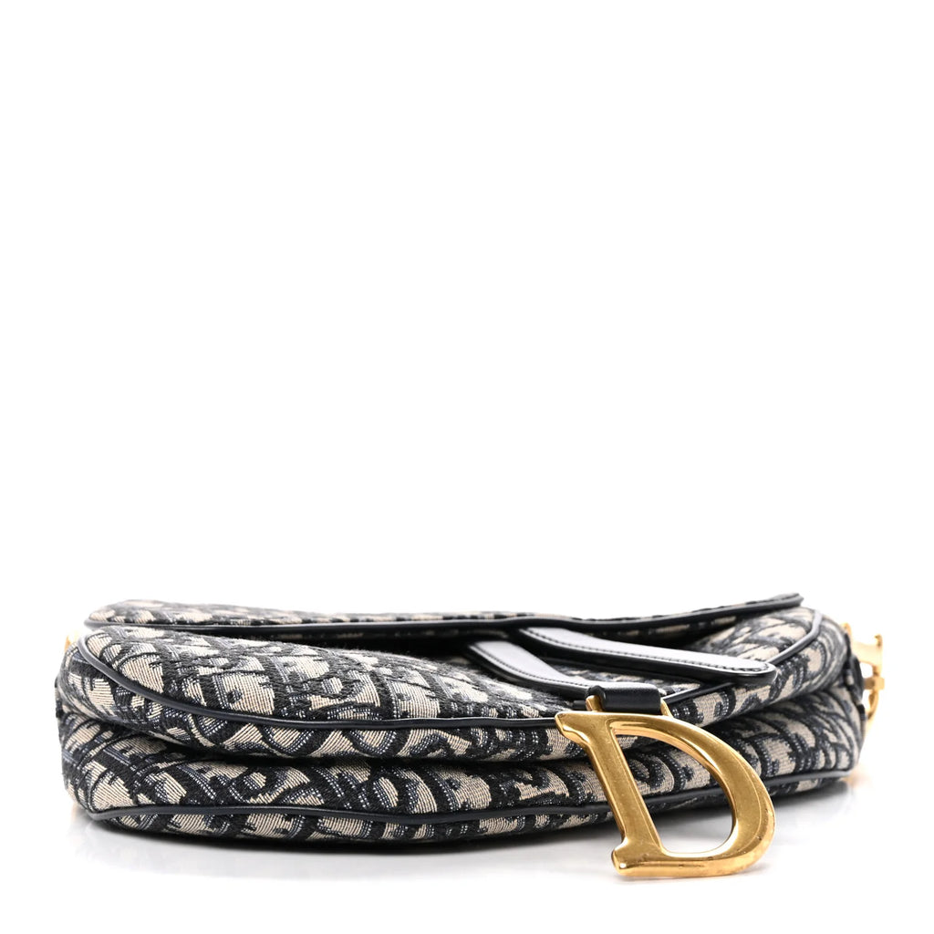 Dior Blue Oblique Jacquard Saddle
