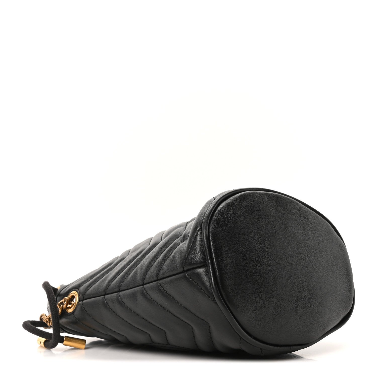 Gucci Marmont Black Leather Bucket Bag