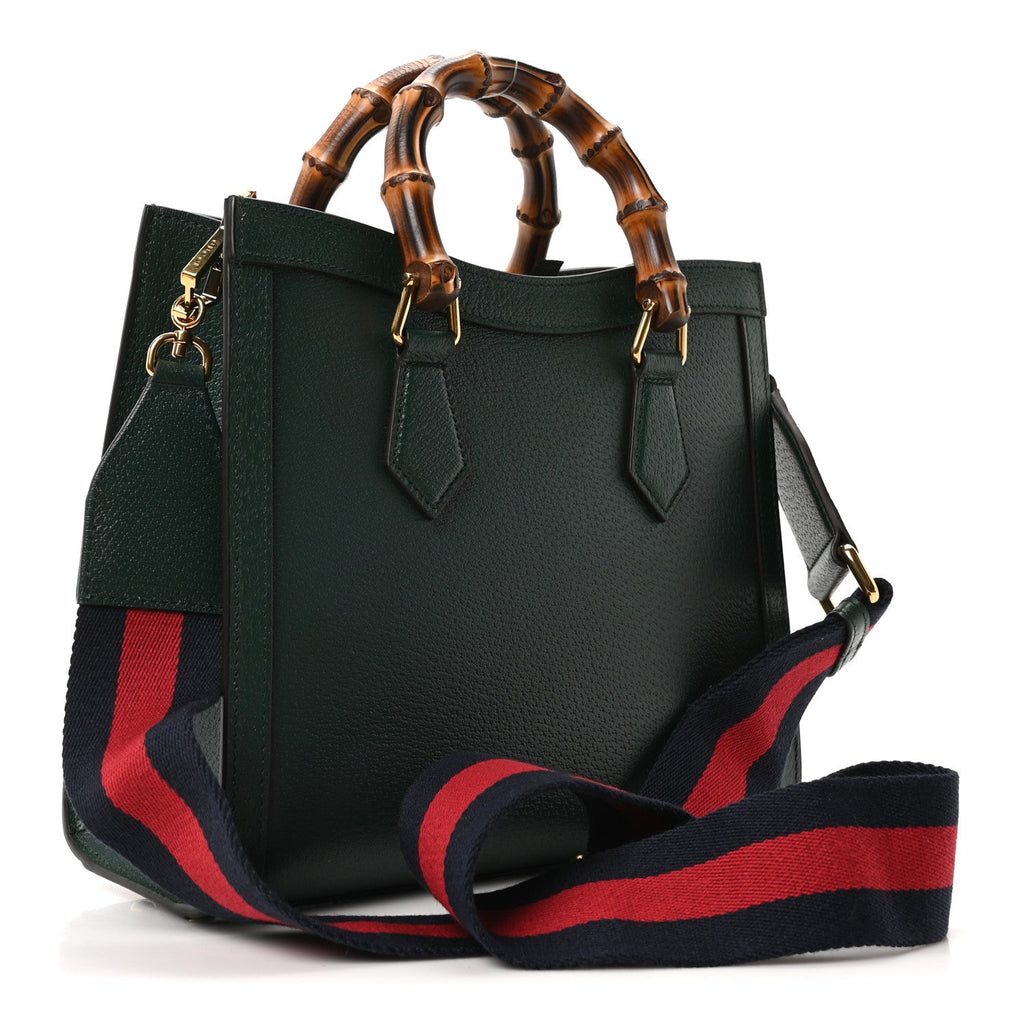 Gucci Diana Green Bamboo Tote