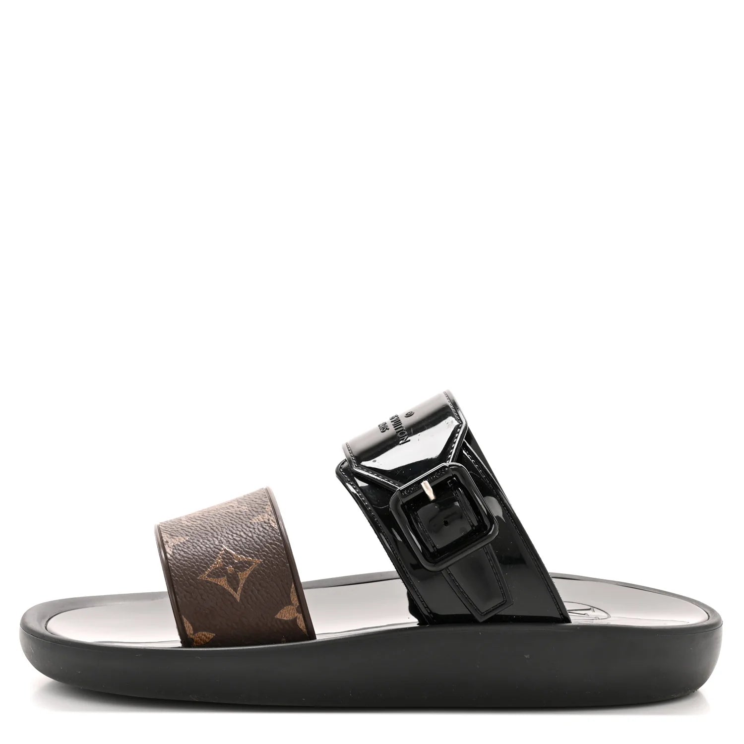 Louis Vuitton Patent Monogram Slides