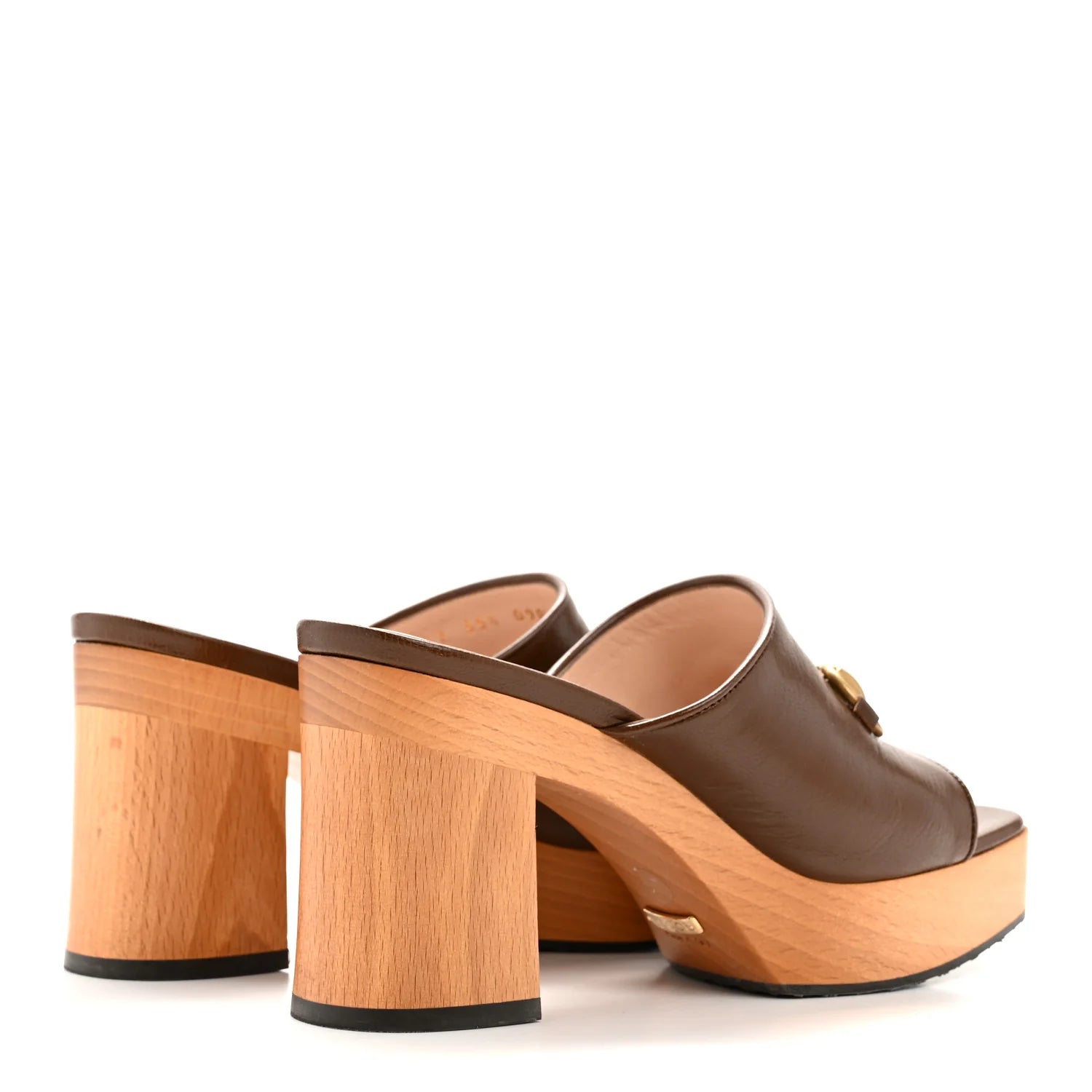Gucci Brown Leather Horsebit Mules