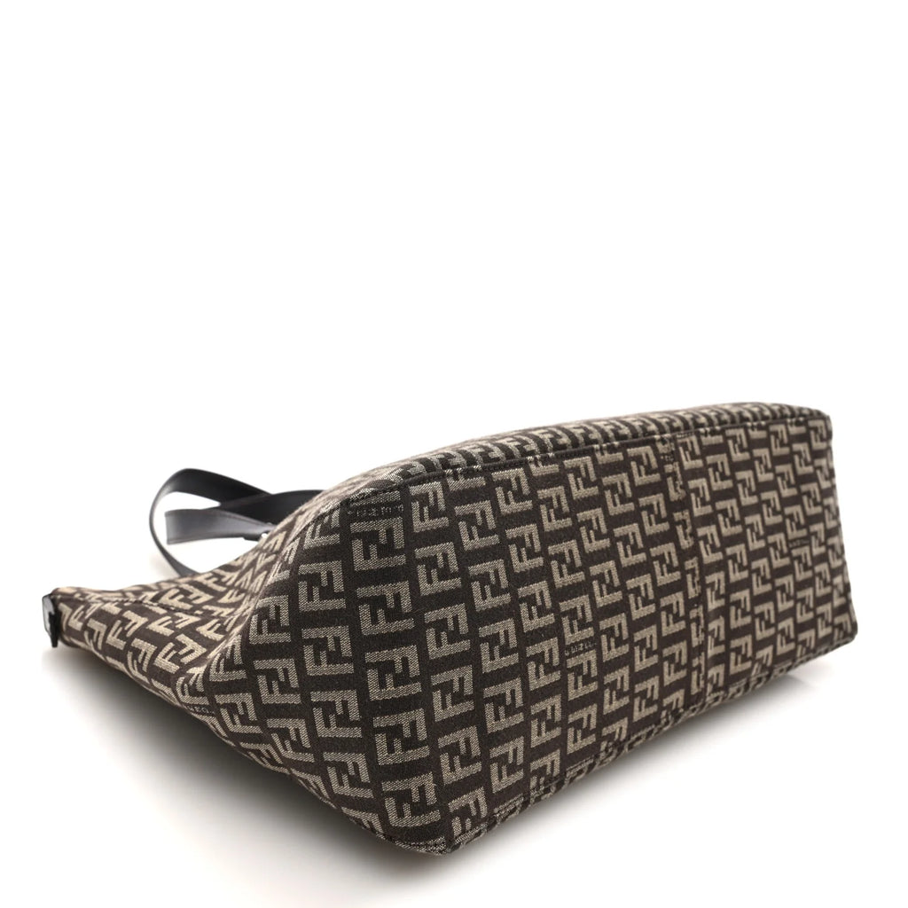 Fendi Black Zucchino Canvas Tote