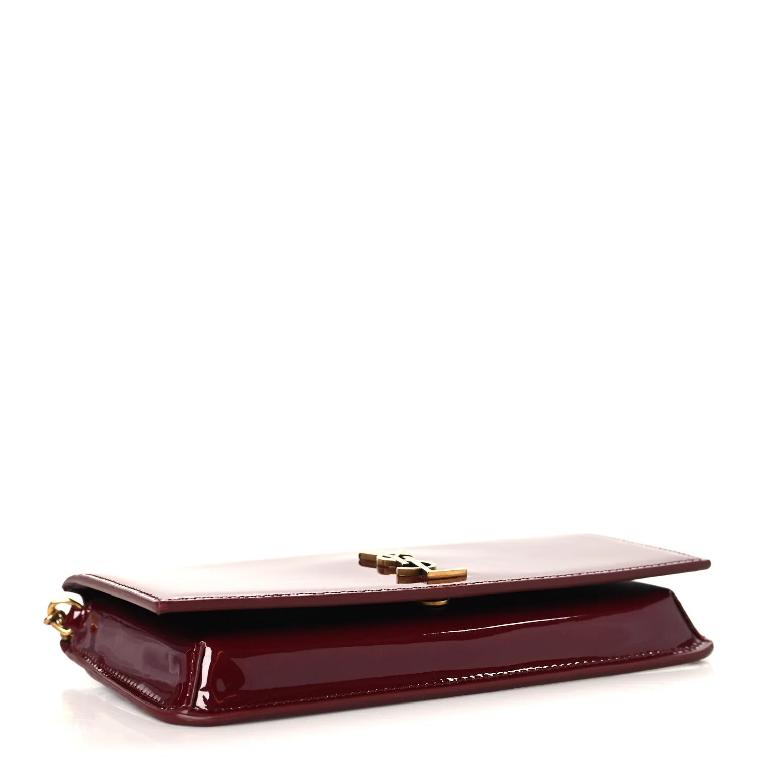 Saint Laurent Burgundy Patent Kate Bag