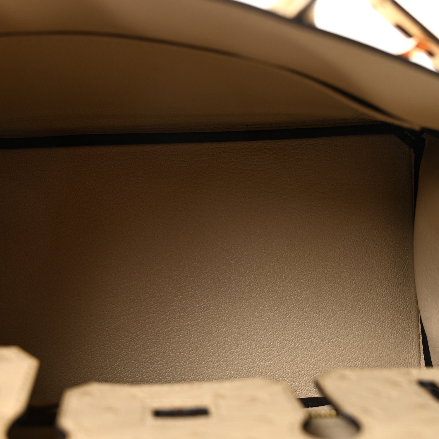 Hermes Birkin Cream Ostrich Handbag