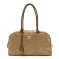 Chanel Quilted Suede Shoulder Bag