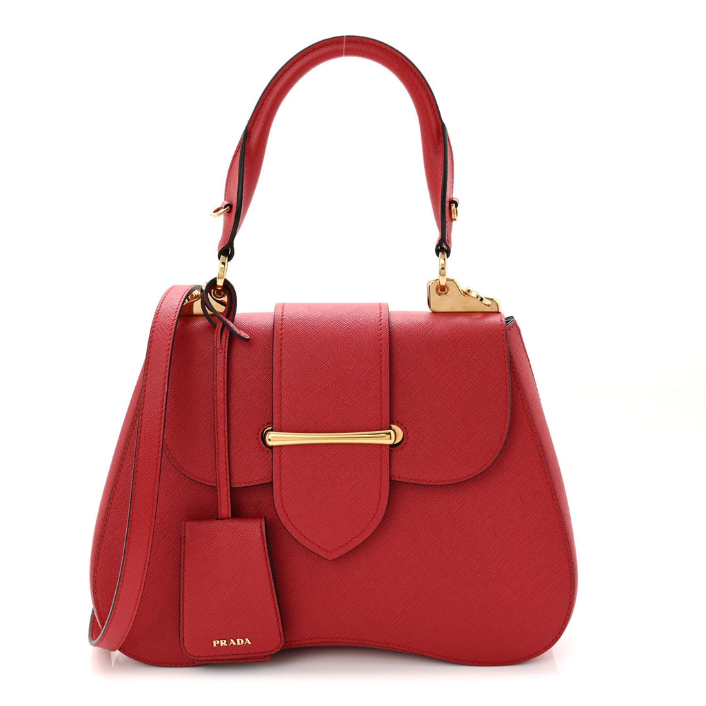 Prada Red Saffiano Sidonie Bag