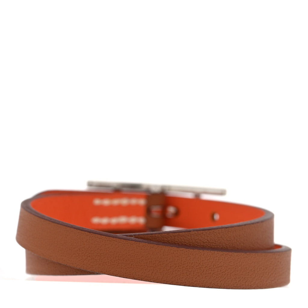Hermes Brown Leather Bracelet