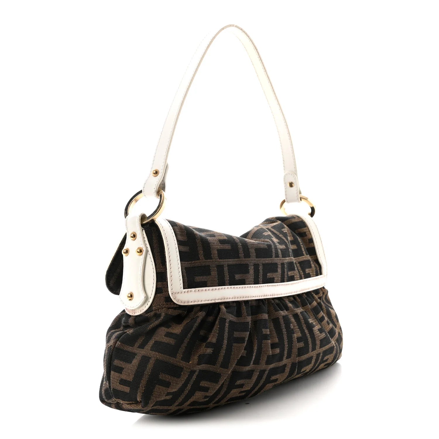 Fendi Zucca Canvas Shoulder Bag