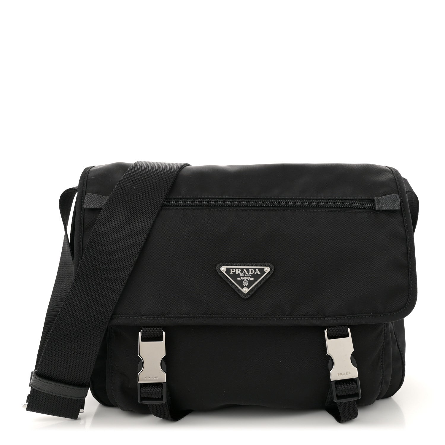 Prada Black Nylon Messenger Bag