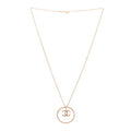 Chanel Gold Pink Crystal Necklace