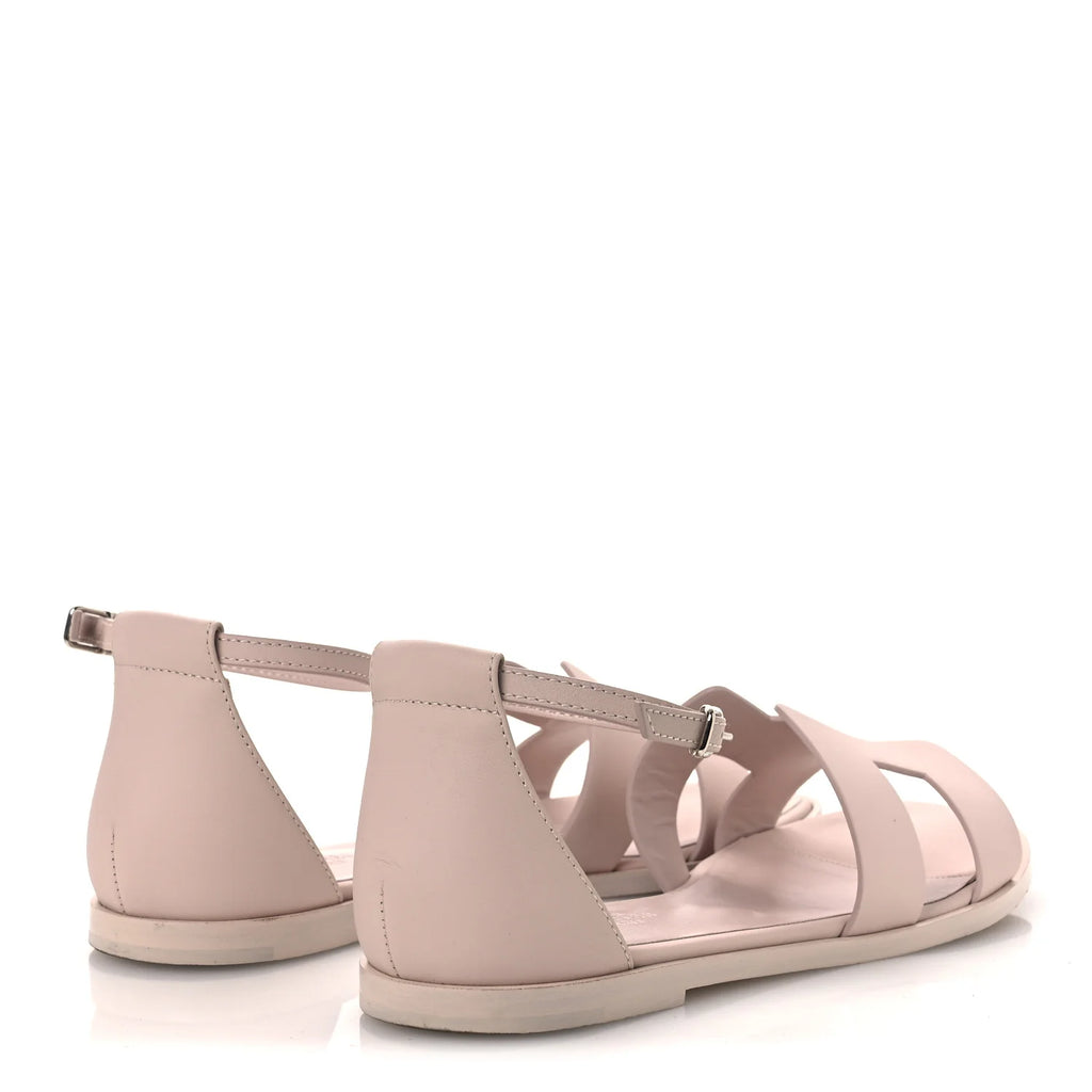 Hermes Pink Leather Santal Sandals