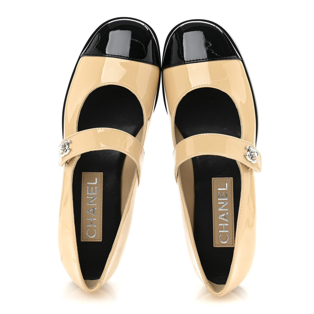 Chanel Two-Tone Mary Jane Flats