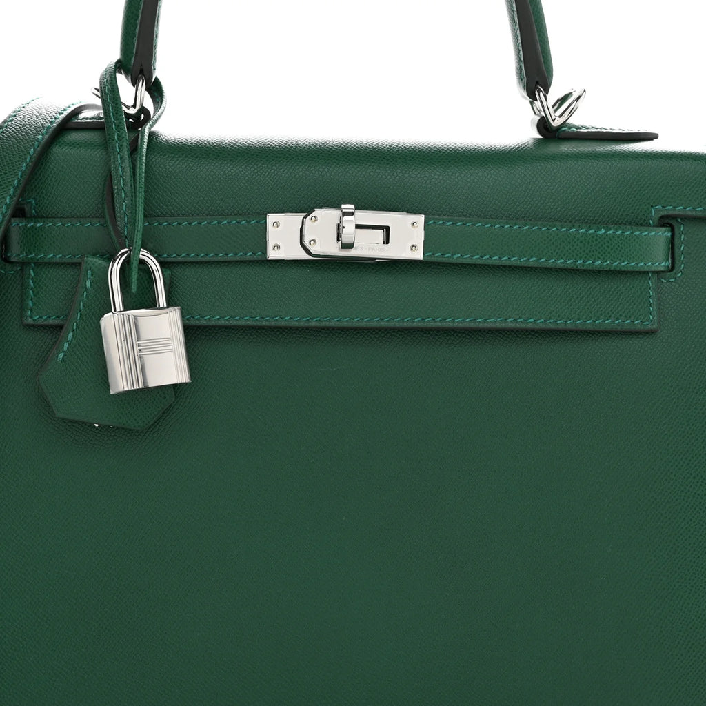 Hermes Green Epsom Kelly Handbag