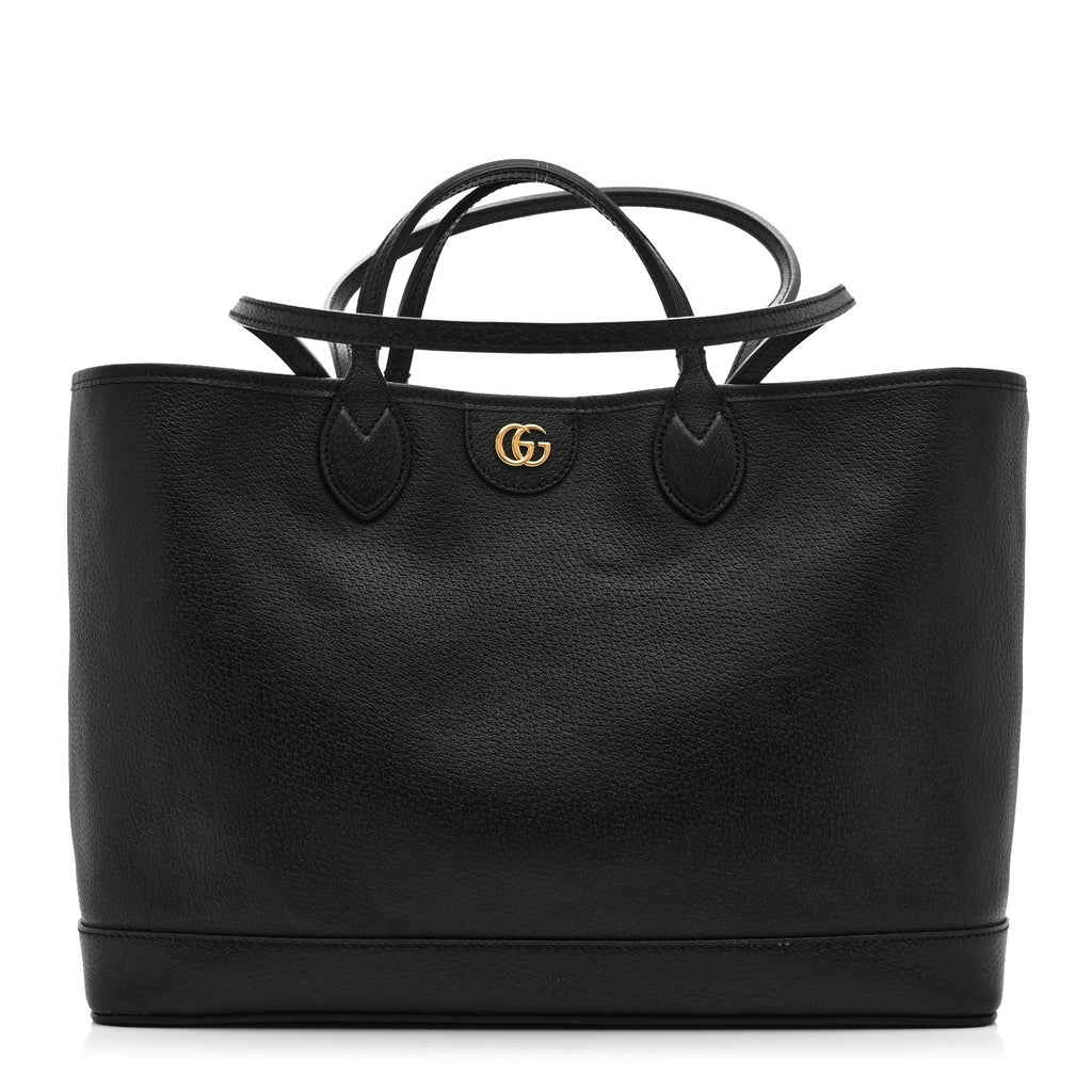 Gucci Black Grained Leather Tote
