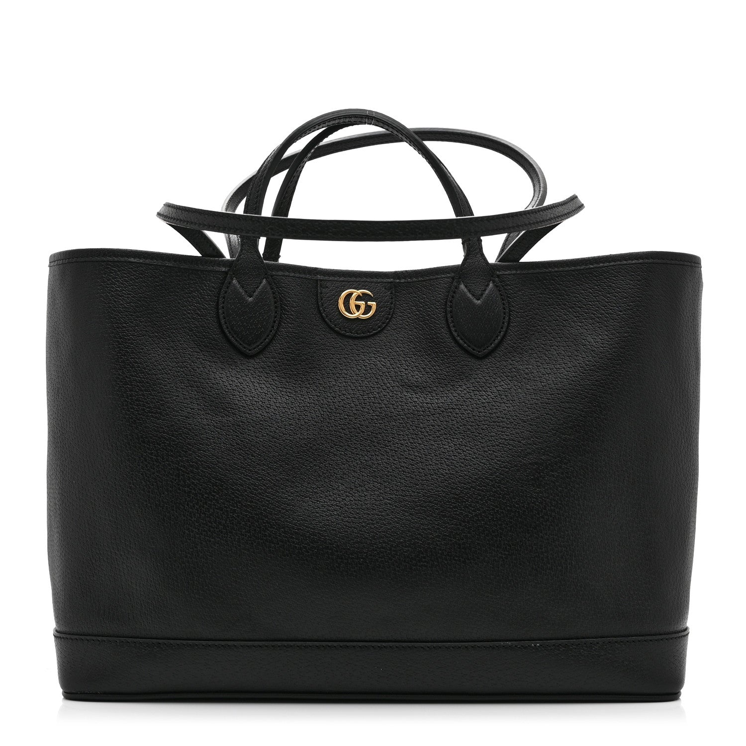 Gucci Black Grained Leather Tote