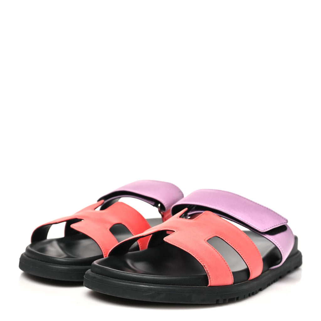 Hermes Bicolor Leather Chypre Sandals