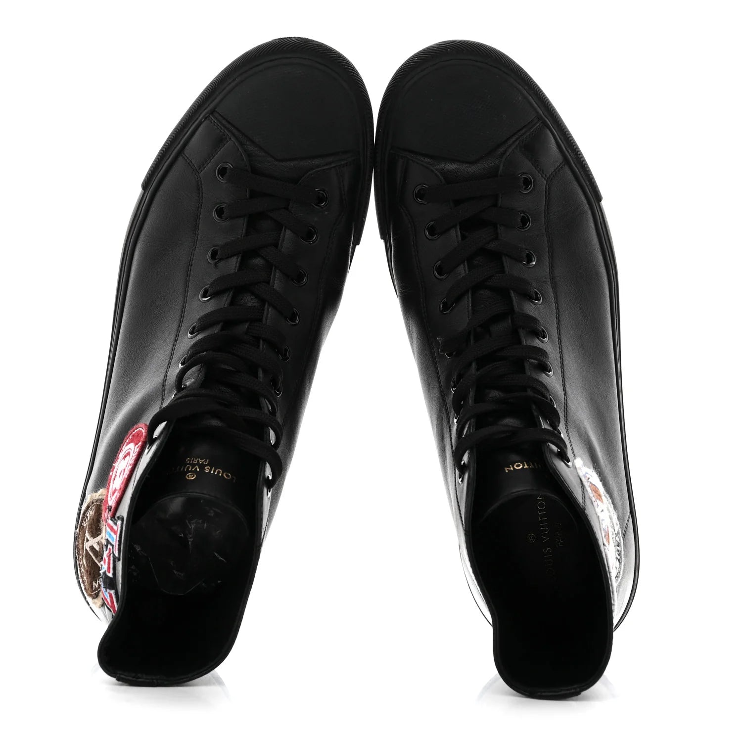 Louis Vuitton Black Leather High-Top