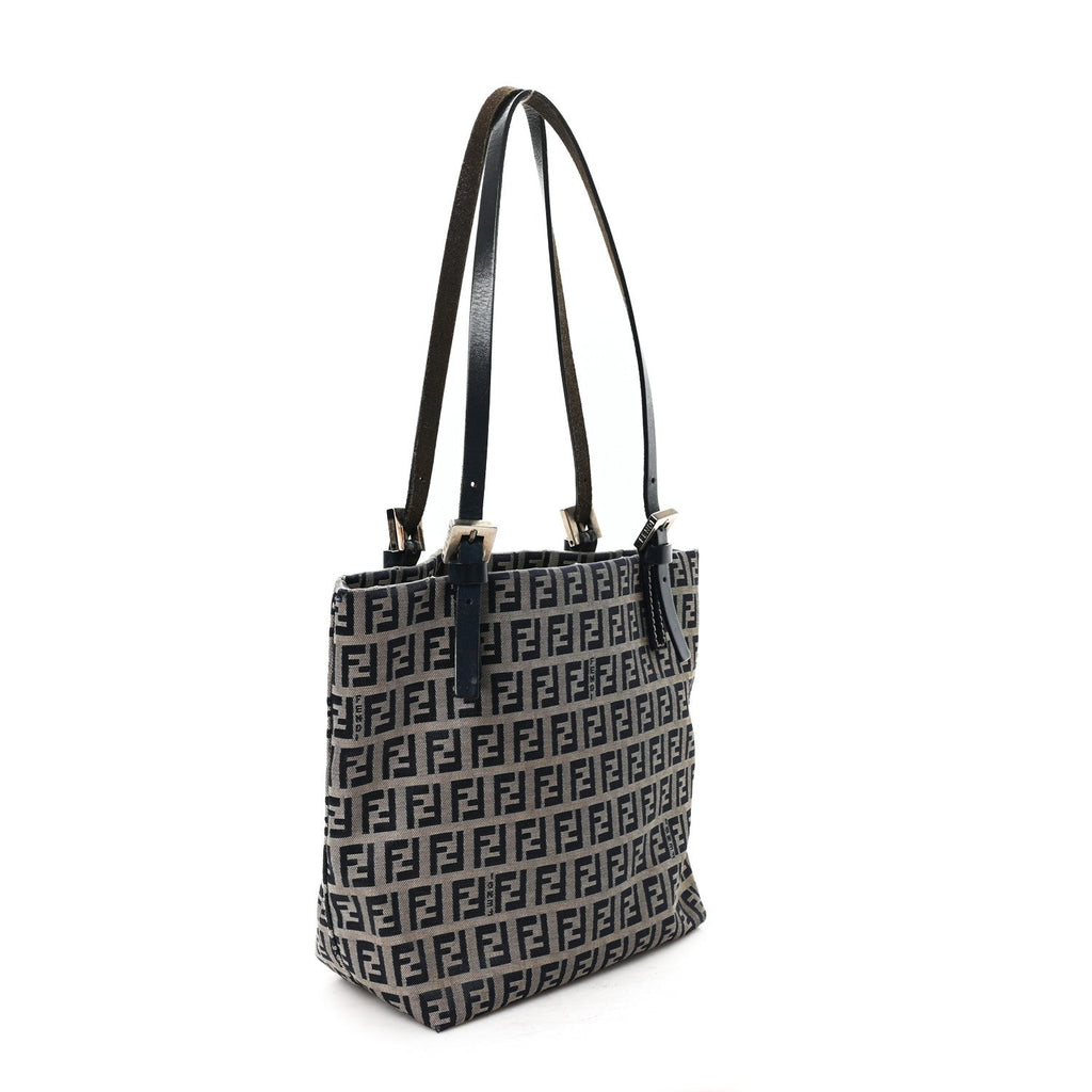 Fendi Blue Zucchino Monogram Tote