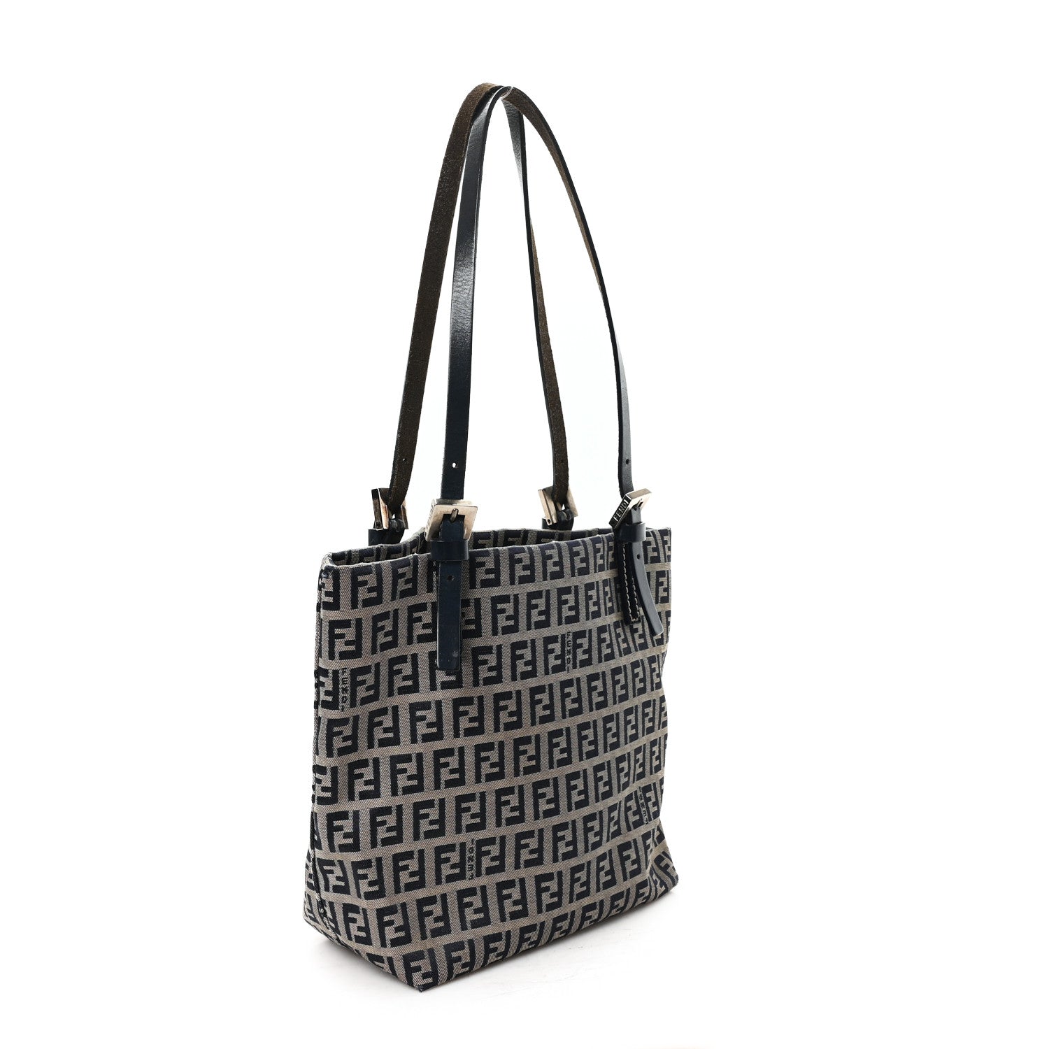 Fendi Blue Zucchino Monogram Tote