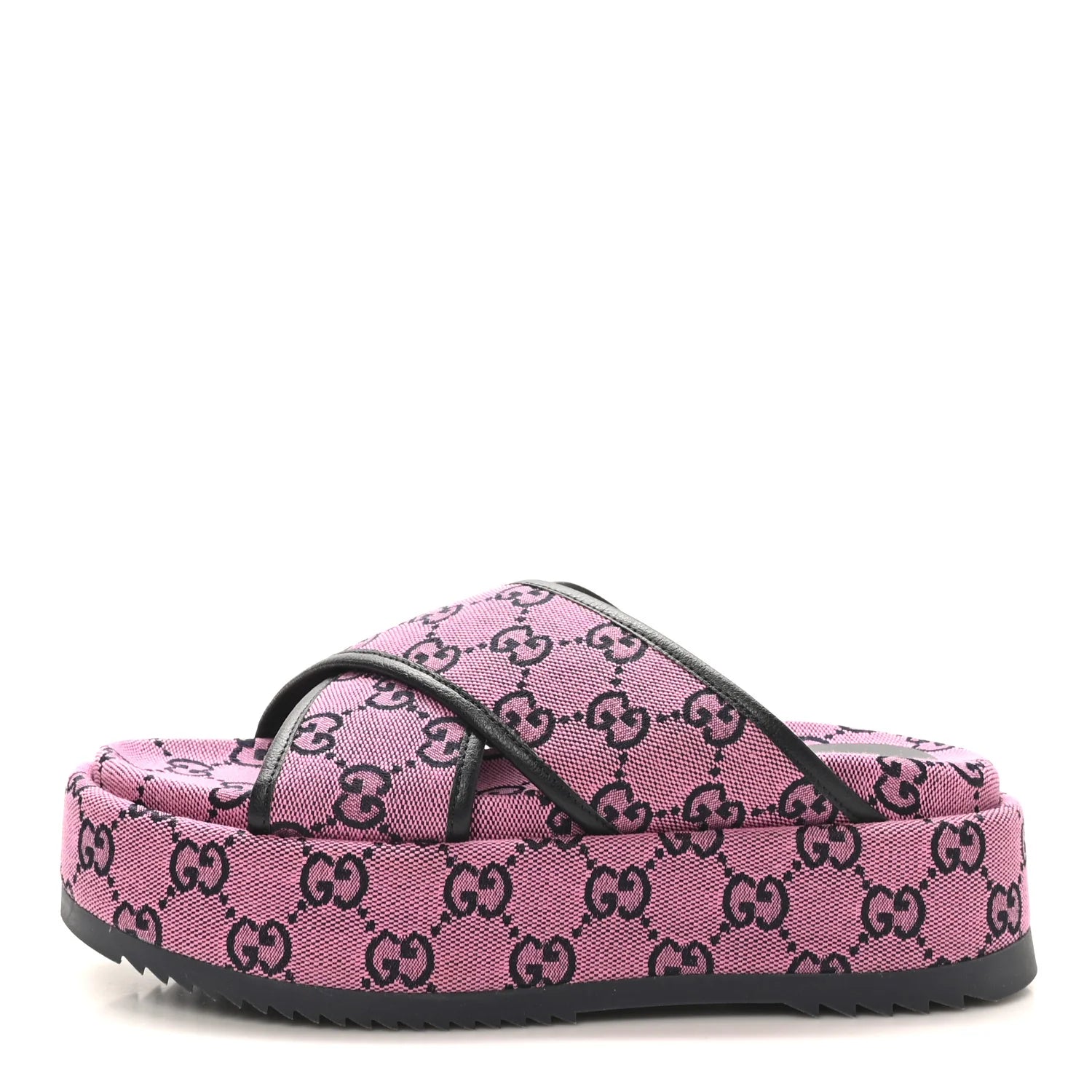 Gucci GG Monogram Platform Slides