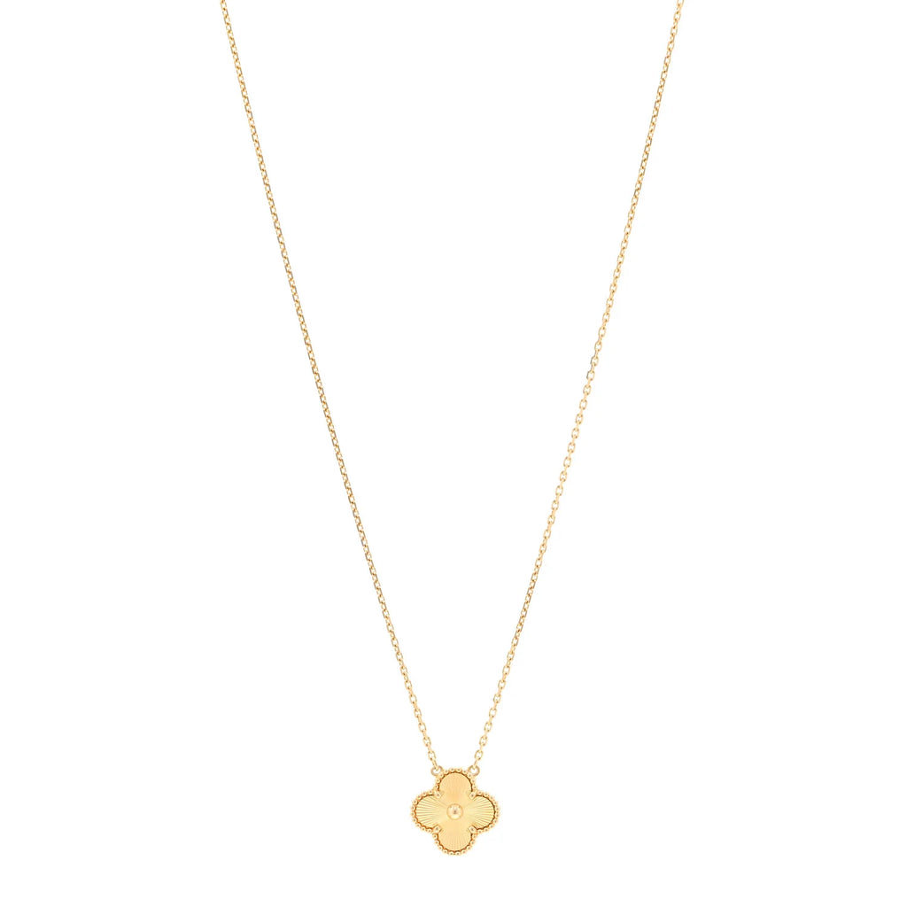 Van Cleef Arpels Gold Guilloché Necklace