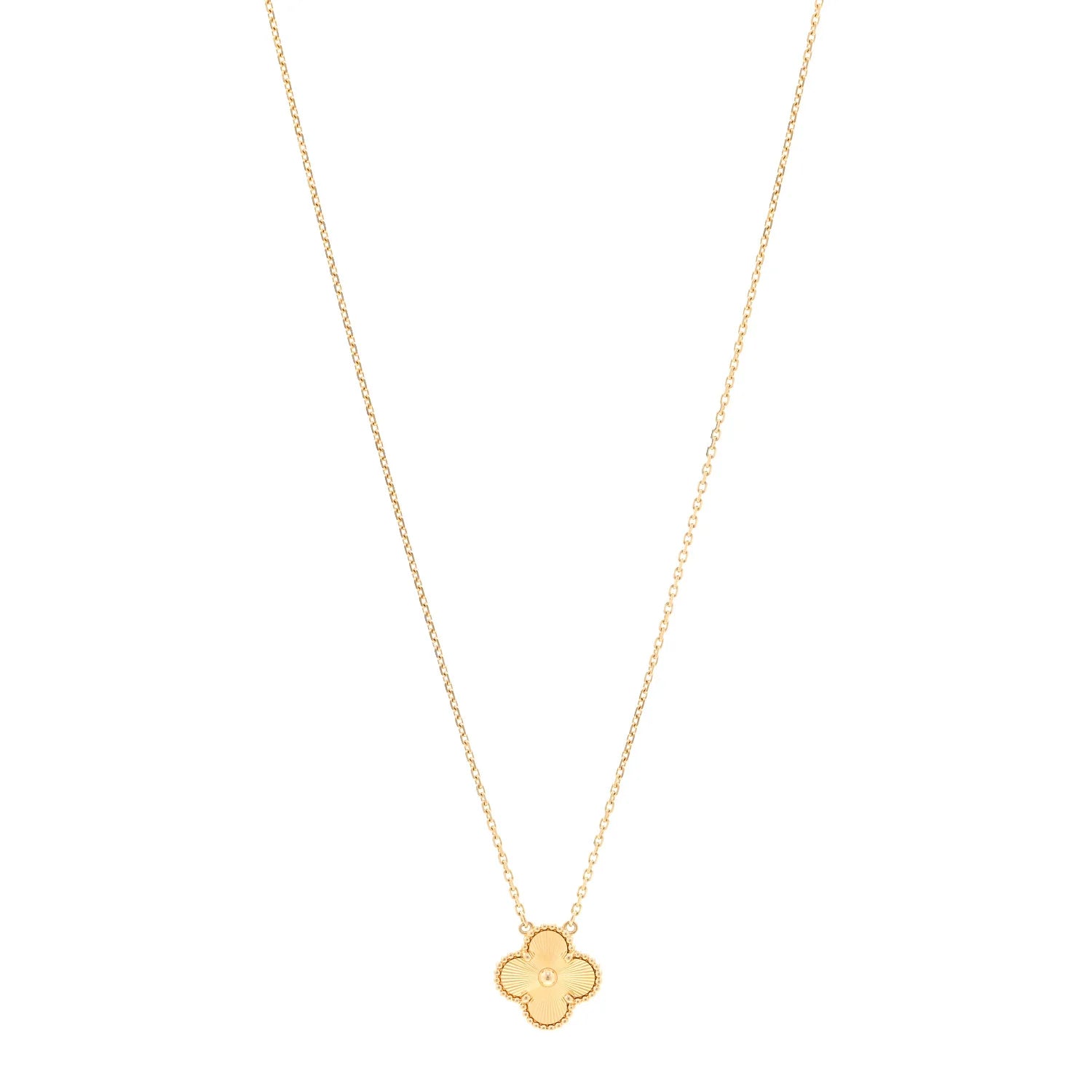 Van Cleef Arpels Gold Guilloché Necklace