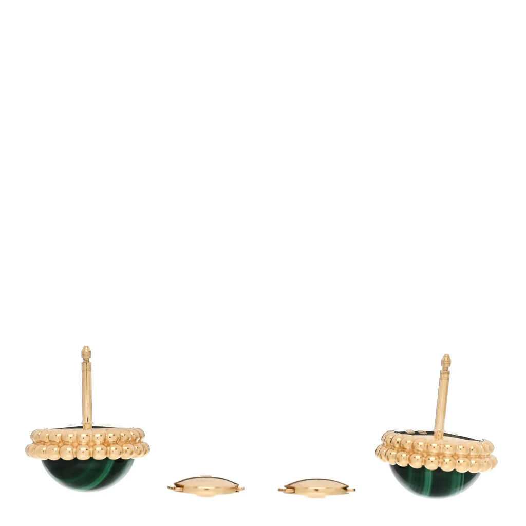 Van Cleef Arpels Malachite Perlée Earrings