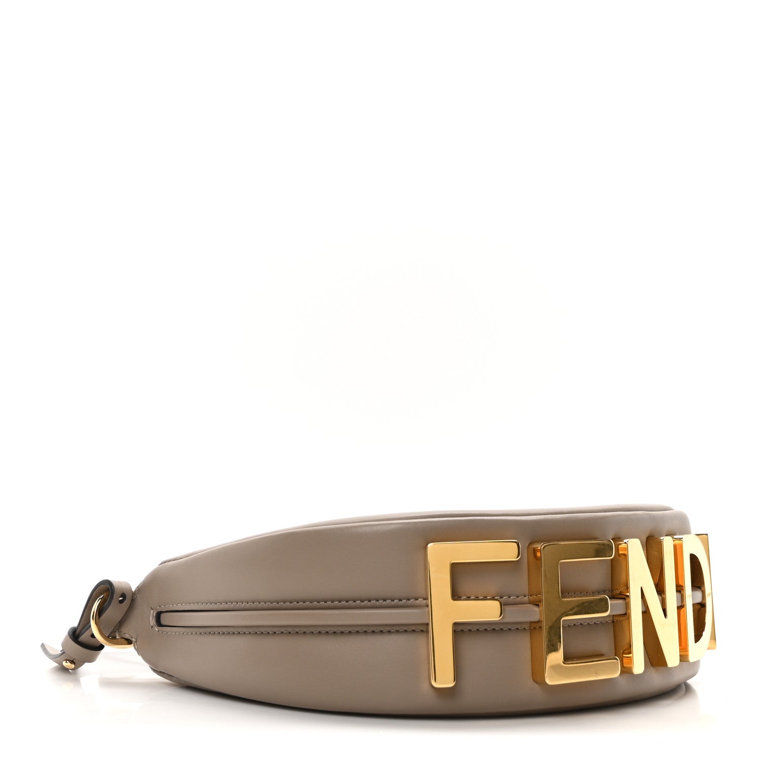 Fendi Taupe Leather O'Lock Swing