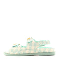 Chanel Mint Green Tweed Sandals