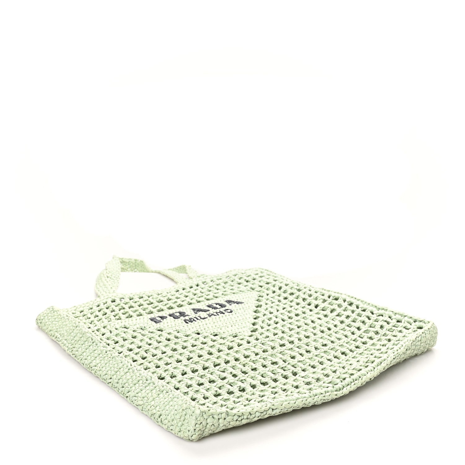 Prada Mint Green Raffia Tote
