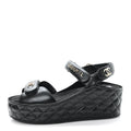 Chanel Black Quilted Leather Platform