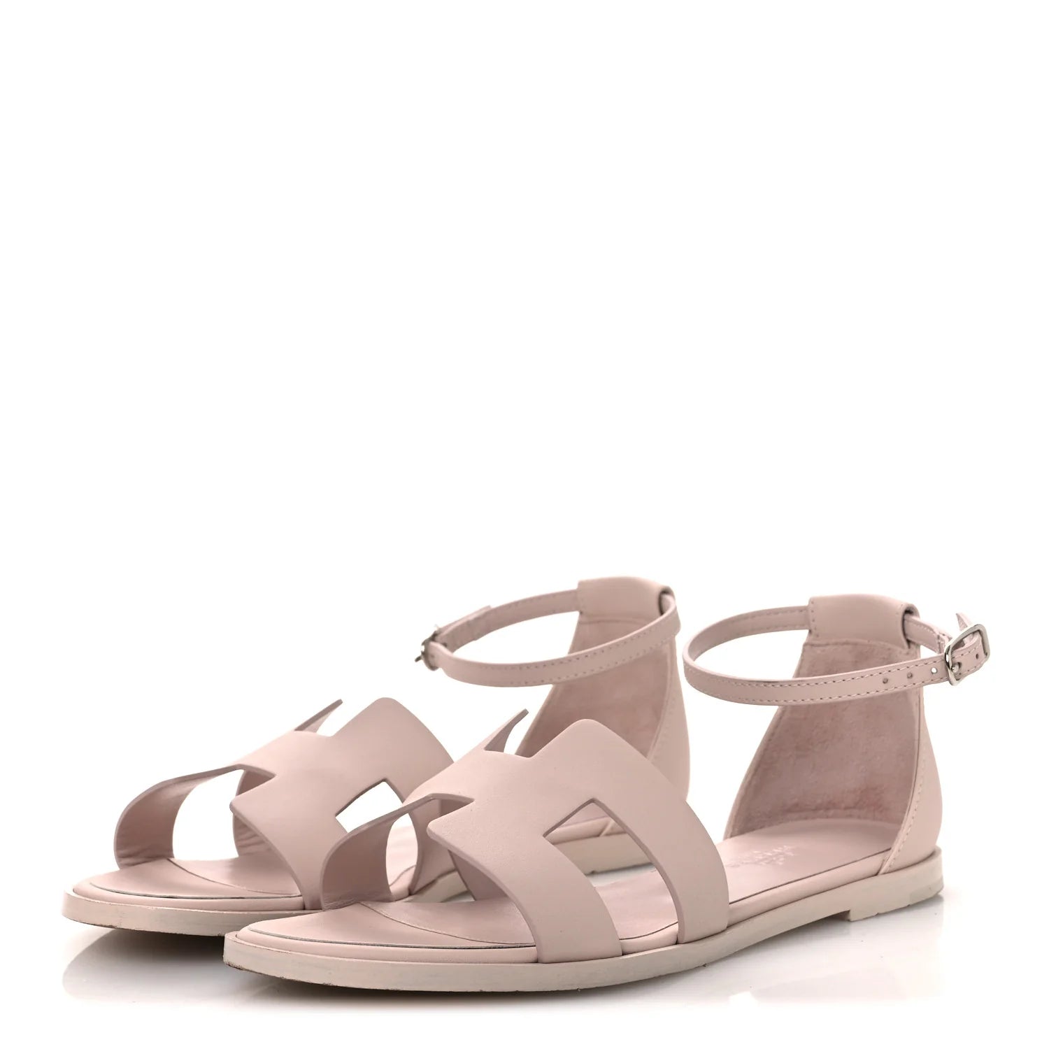 Hermes Pink Leather Santal Sandals