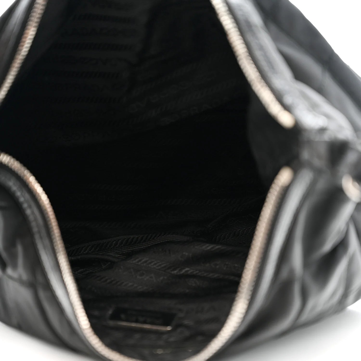 Prada Black Quilted Nylon Hobo