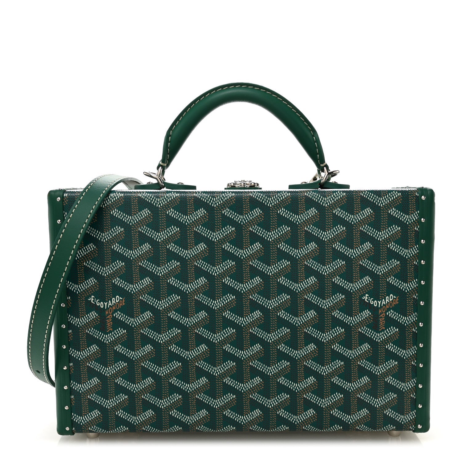 Goyard Green Goyardine Trunk Bag